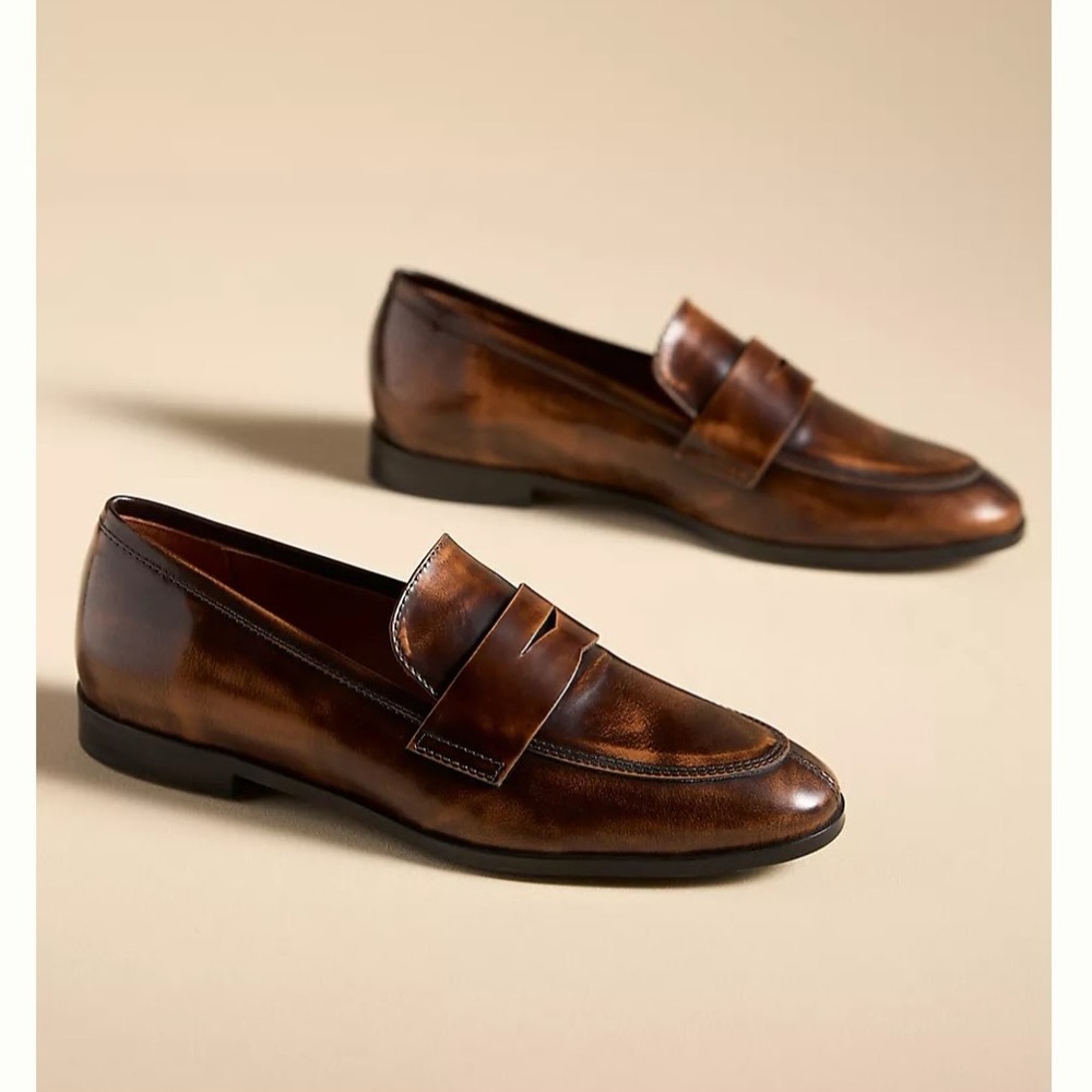 Maeve Brown Penny Loafers Flats